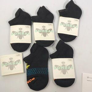 X-small bombas ankle socks performance arch support  lot of 5 well made quality